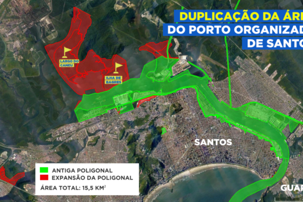 Ministério da Infraestrutura aprova poligonal que duplica área do Porto de Santos